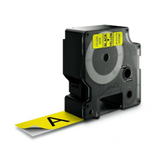 Фото Картридж с виниловой лентой D1 для принтеров Dymo, пластик, 24 мм х 7 м, желтый (DYMO53718)
